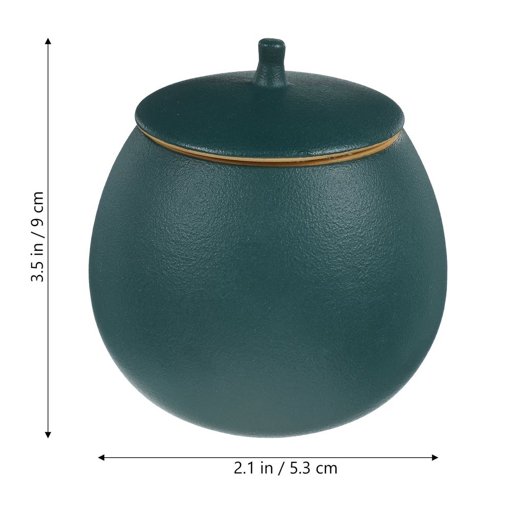 Ceramic Candy Jar with Lid - Versatile Cookie Canister, Tea Storage Pot, Kitchen Organizer and Decorative Table Container