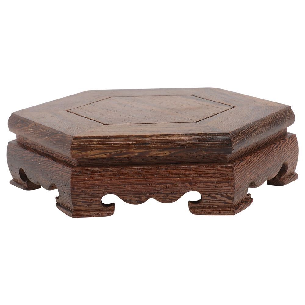 1Pc Coffee Wooden Crystal Ball Base Decorative Pedestal for Displaying Artware and Collectibles