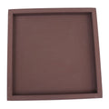 Indoor Planting Tray Anti Slip Bottom Plastic Plate Coffee 1Pack 8.9x8.9x1.4in
