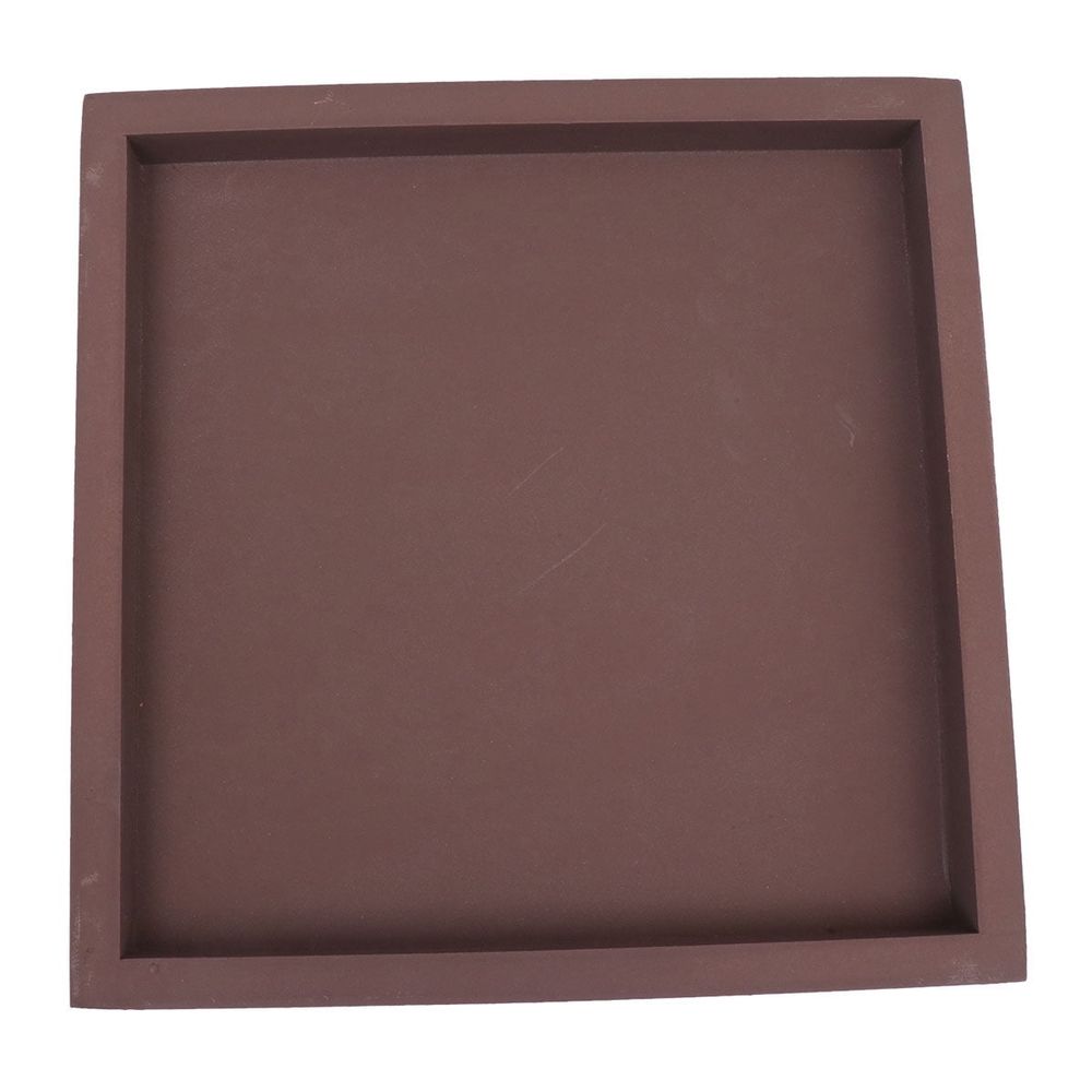 Indoor Planting Tray Anti Slip Bottom Plastic Plate Coffee 1Pack 8.9x8.9x1.4in