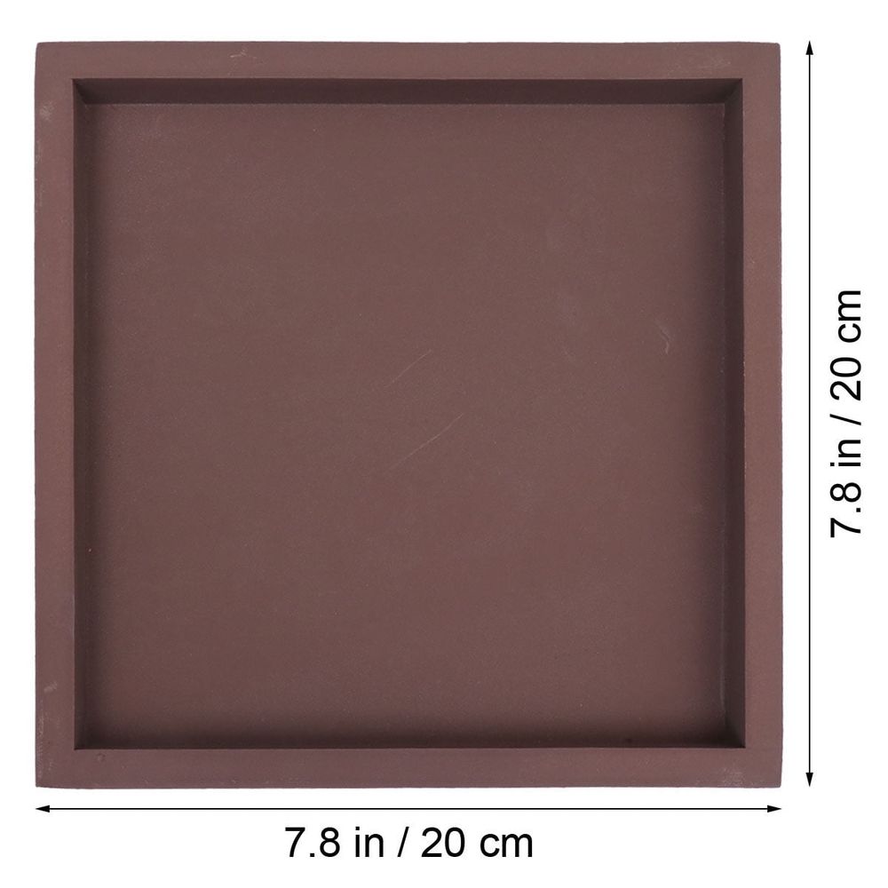 Indoor Planting Tray Anti Slip Bottom Plastic Plate Coffee 1Pack 8.9x8.9x1.4in