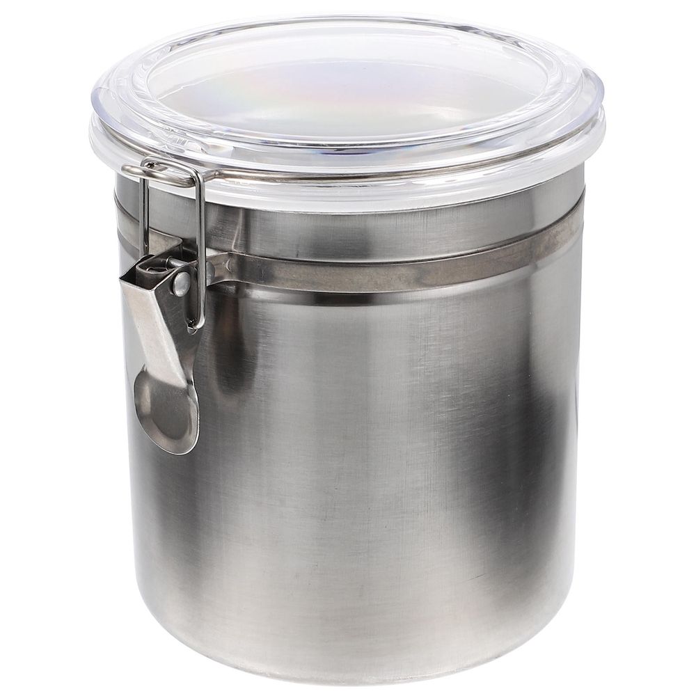 Compact Stainless Steel Sealed Canister for Coffee Beans and Kitchen Storage