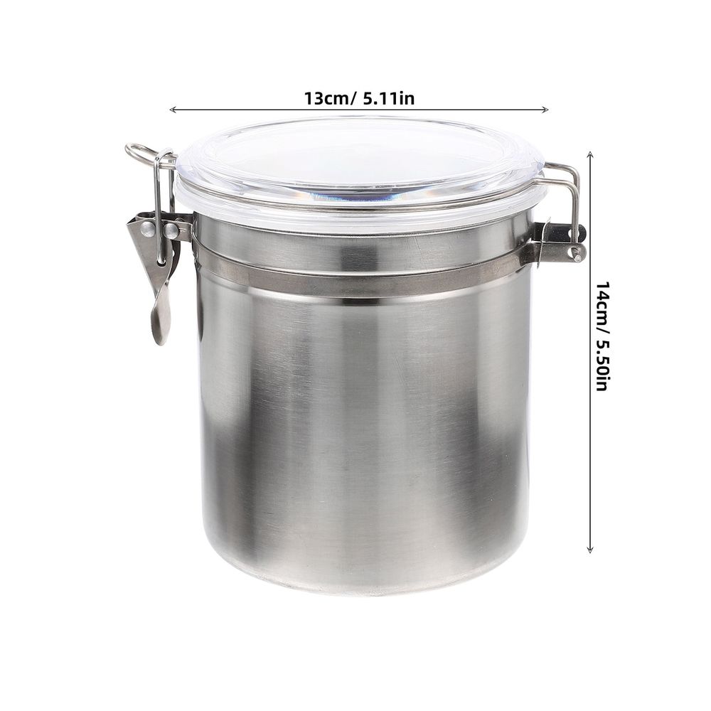 Compact Stainless Steel Sealed Canister for Coffee Beans and Kitchen Storage
