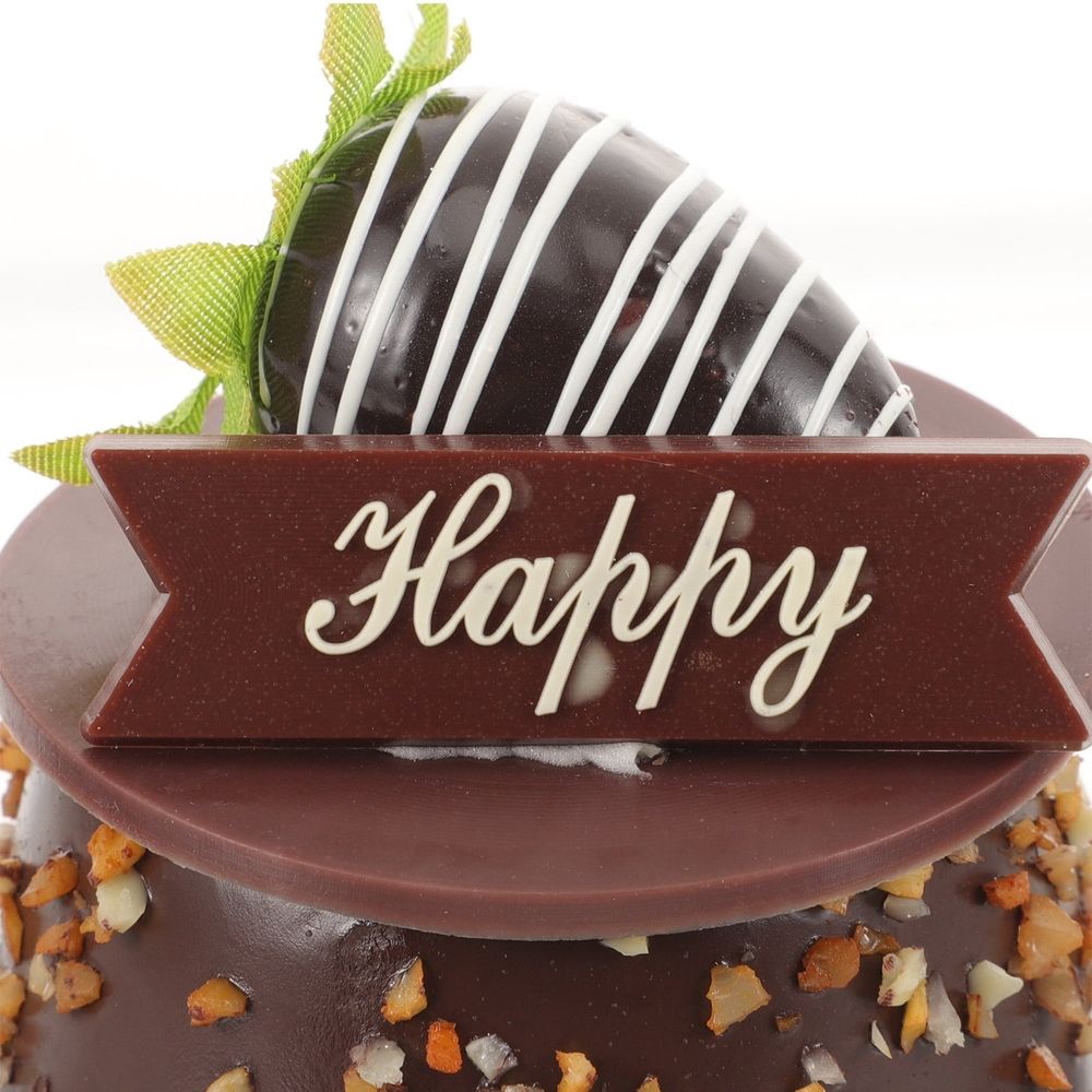Lifelike PVC Chocolate Cake Model Coffee Color Perfect for Tabletop
