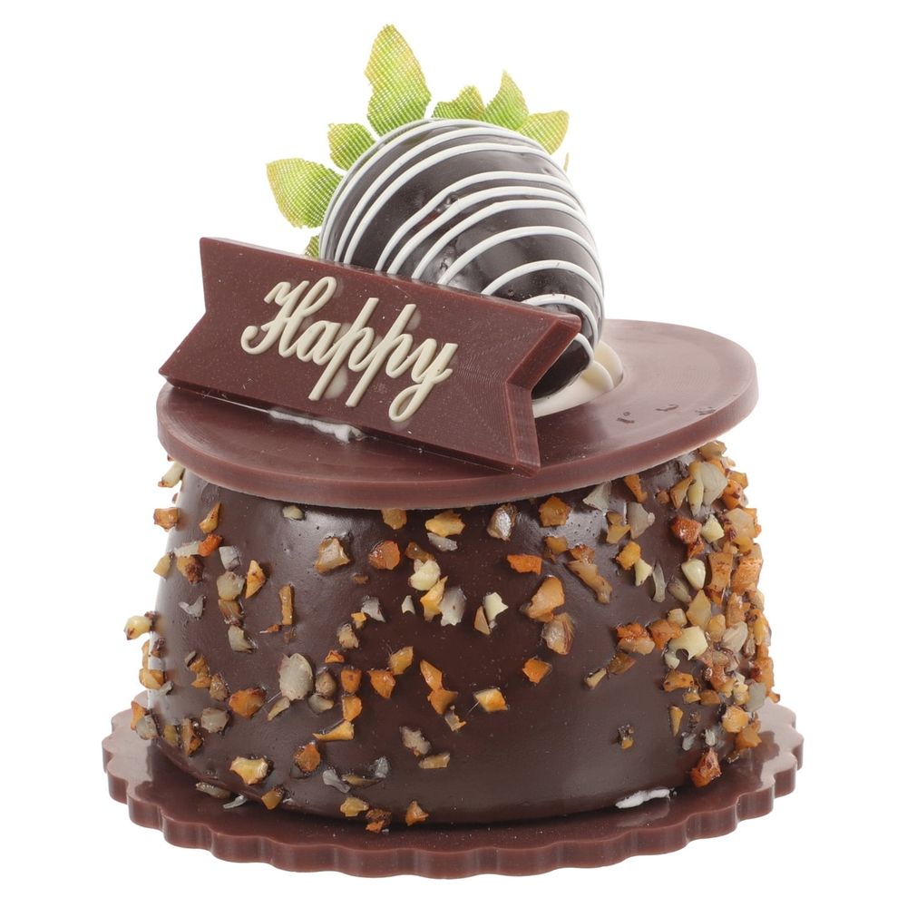 Lifelike PVC Chocolate Cake Model Coffee Color Perfect for Tabletop
