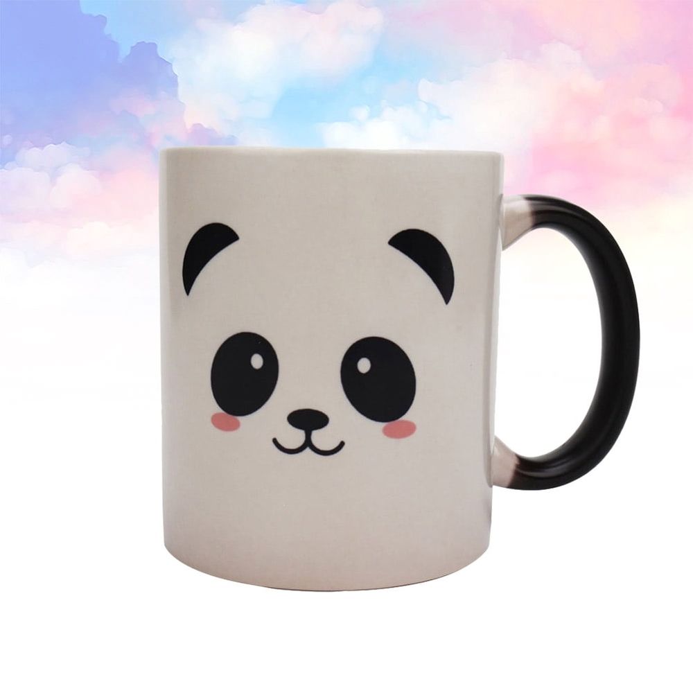 Colour Changing Cup Ceramic Round 1PC For Office Use Black White