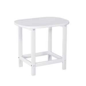 Outdoor Coffee Side Table HDPE Desk Patio Furniture Camping Garden White by Gardeon