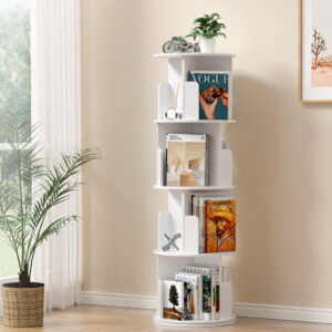 Bookshelf 4 Tiers EDIE White by Artiss