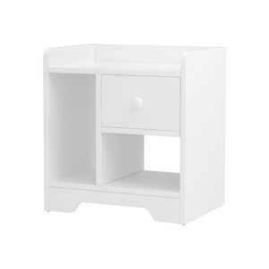 Bedside Table Drawer Nightstand Side End Table Storage Open Shelf White by Artiss