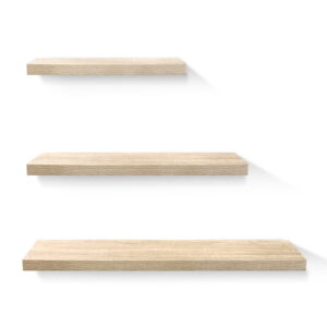 Floating Wall Shelf Set of 3 Oak by Artiss