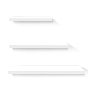 Floating Wall Shelf Set of 3 White by Artiss