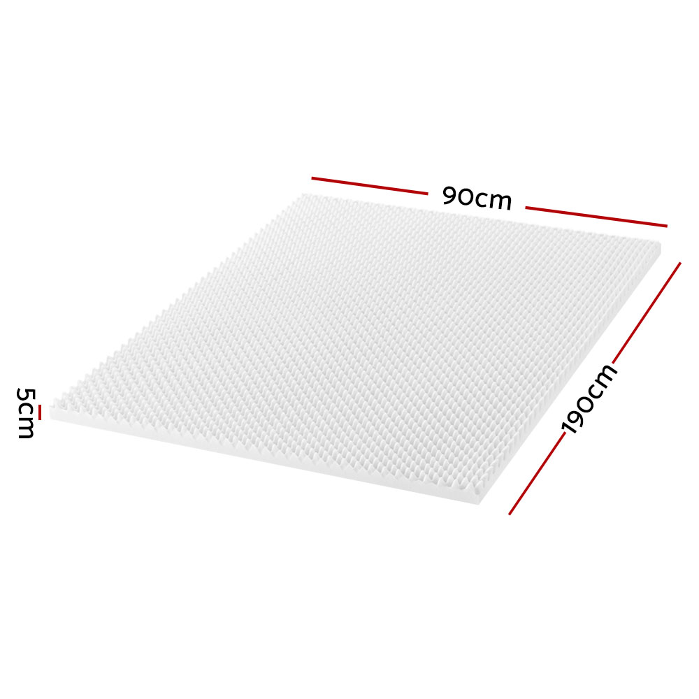MATTRESS-TOP-EC-5-S-202502281420-01 Bedding Memory Foam Mattress Topper Egg Crate 5cm Single by Giselle Bedding - Image 2