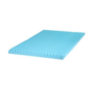 8cm Memory Foam Mattress Topper Gel Egg Crate Foam Bamboo Single by Giselle Bedding