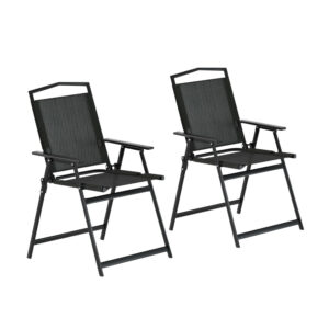 Outdoor Chairs Portable Folding Camping Chair Steel Patio Furniture by Gardeon