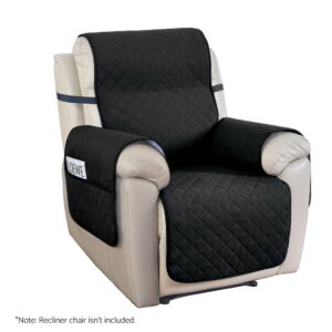Recliner Chair Cover 100% Water Resistant Black by Artiss
