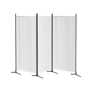 3 Panel Room Divider Screen 260x180cm Fabric White by Artiss