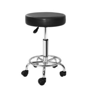Salon Stool Round Swivel Chair Black by Artiss