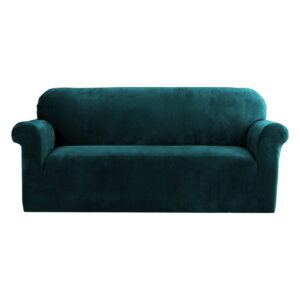 Sofa Cover Couch Covers 3 Seater Velvet Agate Green by Artiss