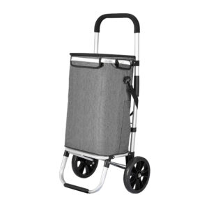 Shopping Trolley Cart 45KG Foldable Grey by Emajin