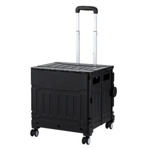 Shopping Trolley Cart 75L Foldable Black by Emajin