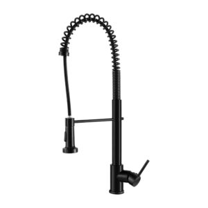 Kitchen Mixer Tap Pull Down 2 Modes Sink Faucet Basin Laundry Black by Cefito
