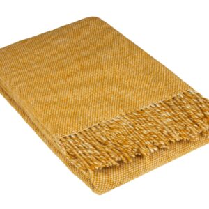 Throw - 100% NZ Wool - Mustard by Codu