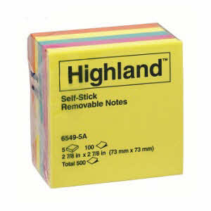 Notes 6549-5A 73X73 Pack of 5 by Topline