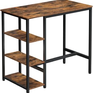 Table with 3 Shelves and Industrial Style Stable Steel Structure
