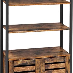 Storage Cabinet and Cupboard with 2 Louvred Doors and 3 Shelves