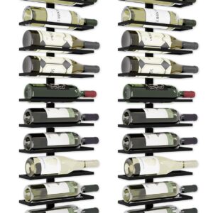 2 Pcs Metal Wall Mount Wine Rack for Wine Bottles