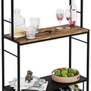 HOME Large Wine Rack for 20 Bottles with Wood Countertop and Sturdy Metal Frame by Carla Home