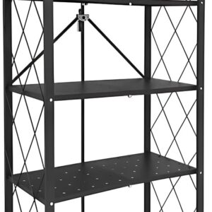 HOME 5-Tier Foldable Storage Shelf with Wheels for Kitchen