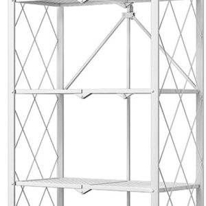 HOME 5-Tier Foldable Storage Shelf with Wheels for Kitchen
