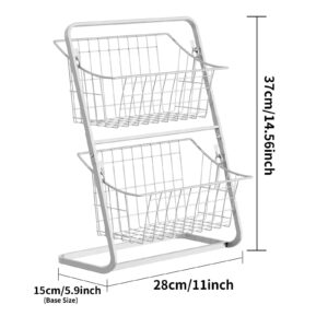 Vegetable Kitchen Storage Rack White by Genux