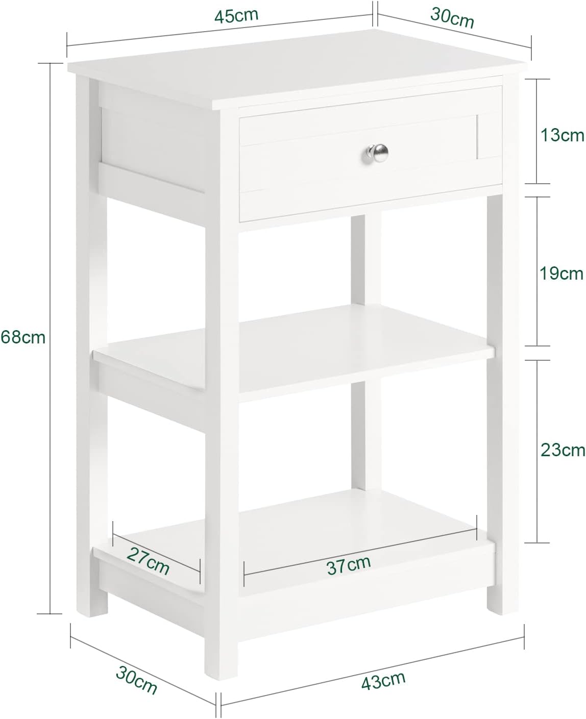 V178-65085-98661-02 Table with Drawer Shelves by Vikus - Image 3