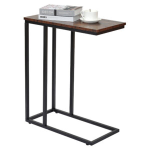 Sofa Side End Table Metal Frame Laptop Tray - All Family by Genux