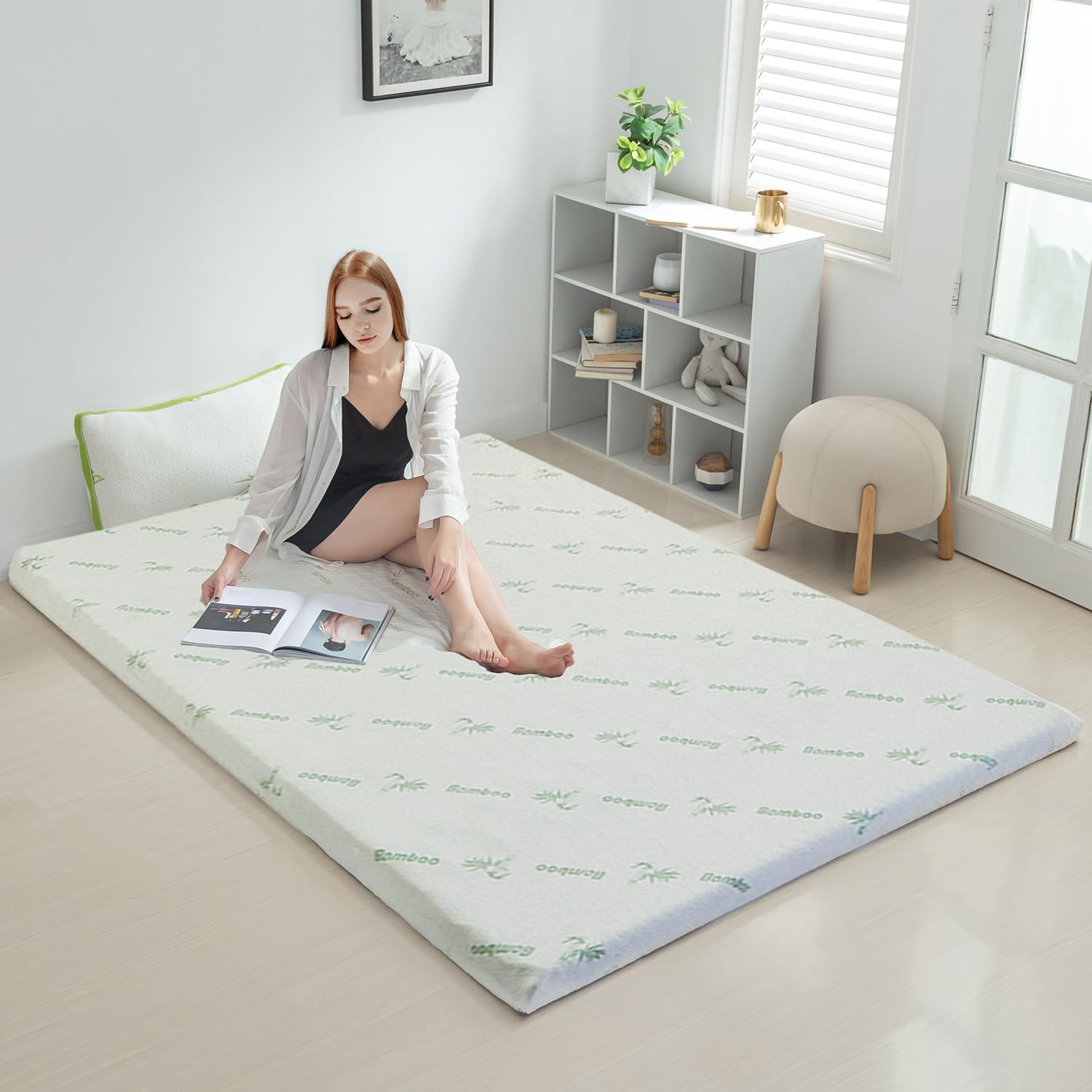 V178-66888-202508050855-02 Bamboo Memory Foam Mattress Topper 7-Zone 8cm by Genux - Image 3
