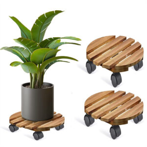 Plant Caddy Stand 2-Pack 360� Rotating Casters by Genux