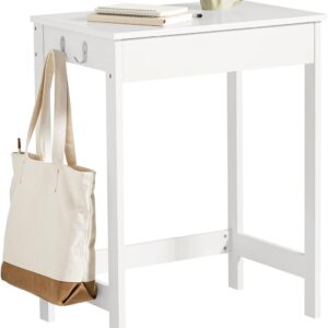 White Desk with Drawer Hooks by Vikus