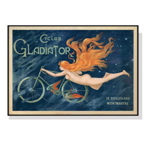 Art 90cmx135cm Marchio Art Cycles Gladiator Black Frame Canvas by Artime