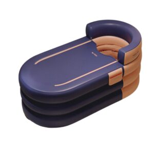 Bathtub and Wireless Pump - Inflatable Foldable Collapsible Adult Tub Orange by Social Hike