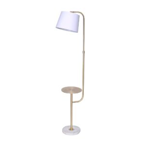 Marble & Metal End Table Top Floor Lamp by Sarantino