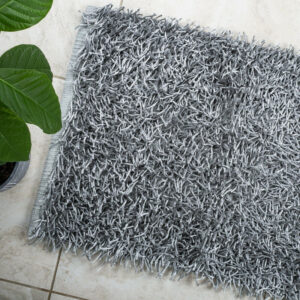 High Pile Soft Non Slip Bathmat 50 x 80cm (Silver) by La'Grace Home