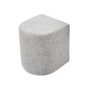 Stool Linen Fabric Footstool Foot Rest Pouffe Pouf Seat - Cream Grey by La Bella