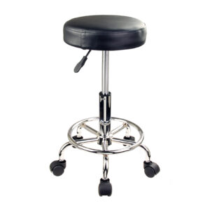 Salon Barber Stool Chair Round Type BLACK by Forever Beauty