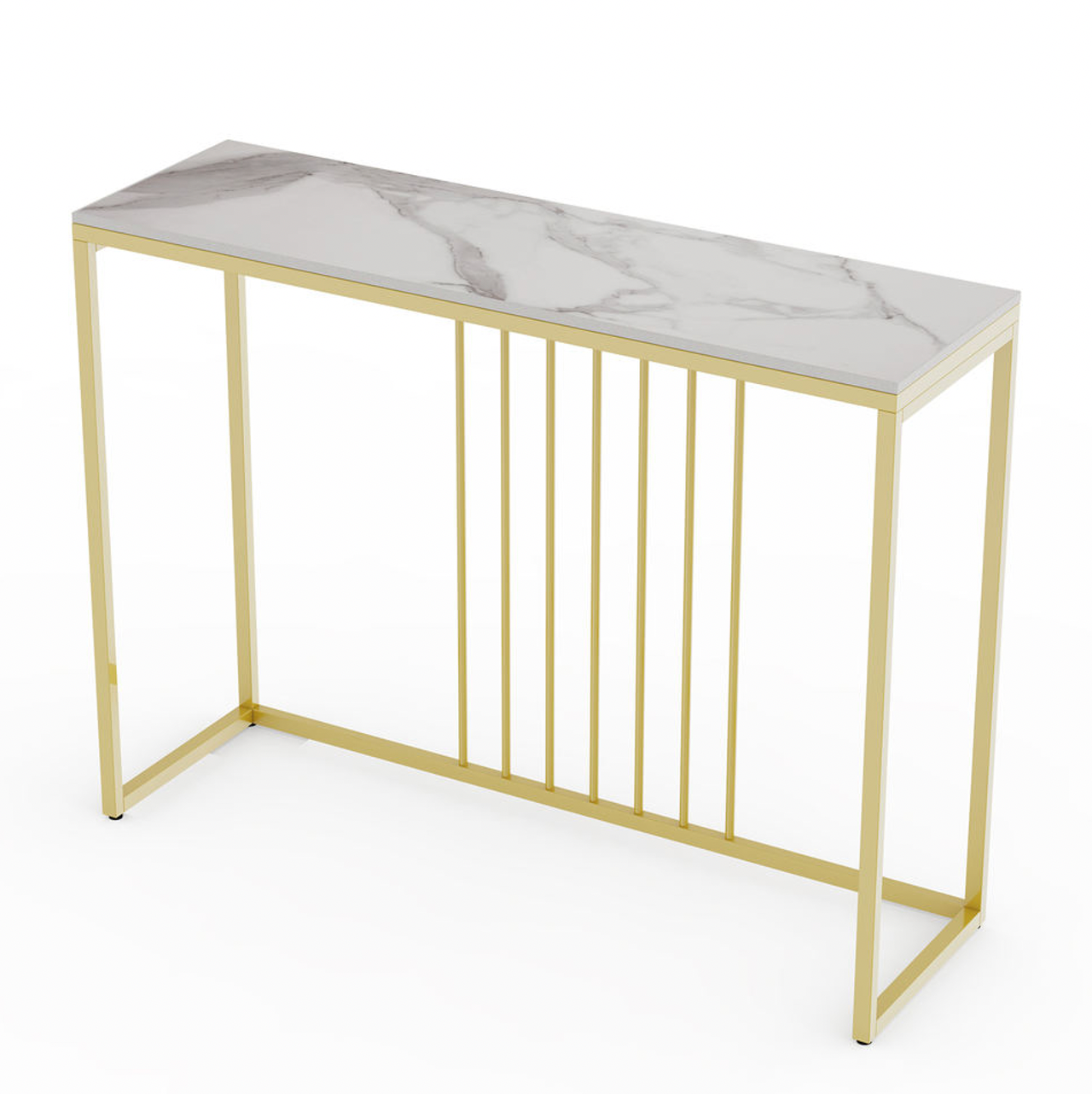 Ave - Stone Marble Console - Marble & Gold by Interior Ave