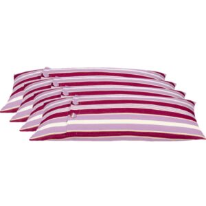 of 4 Coste Fuchsia 35x70cm Multicoloured Striped Cushion Cover by En
