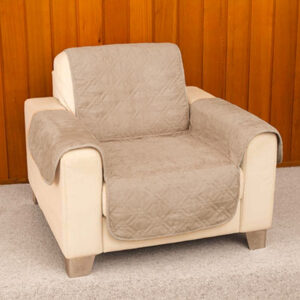 Suede 1 Seater Sofa Protector Camel by Assorted Brands