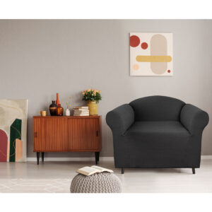 Cambridge Extra-stretch Couch Cover Steel One Seater Steel by Elan