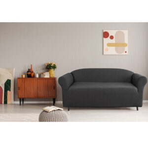Cambridge Extra-stretch Couch Cover Steel Two Seater Steel by Elan